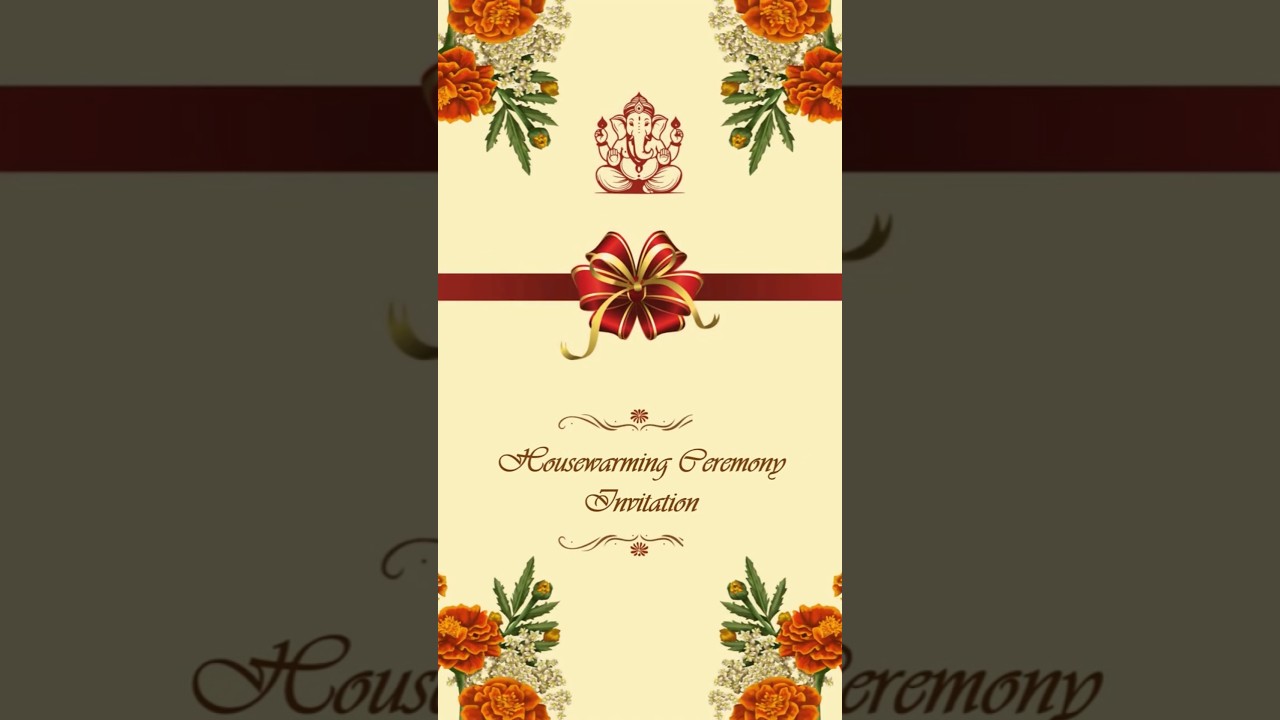 Housewarming Ceremony Invitation Video | Grih Pravesh Pooja Digital Invite by 247invites.com