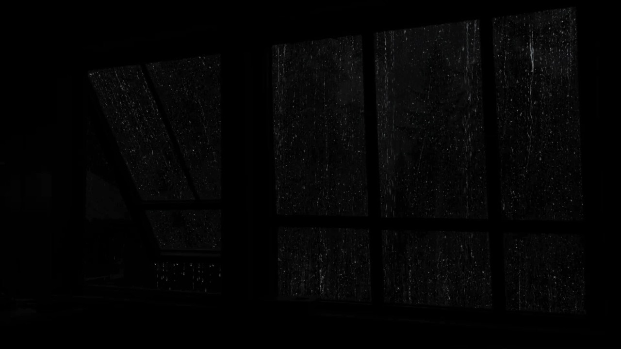 Rain lashes a dark window ambience warmly. A cozy study escape awaits💧🪟
