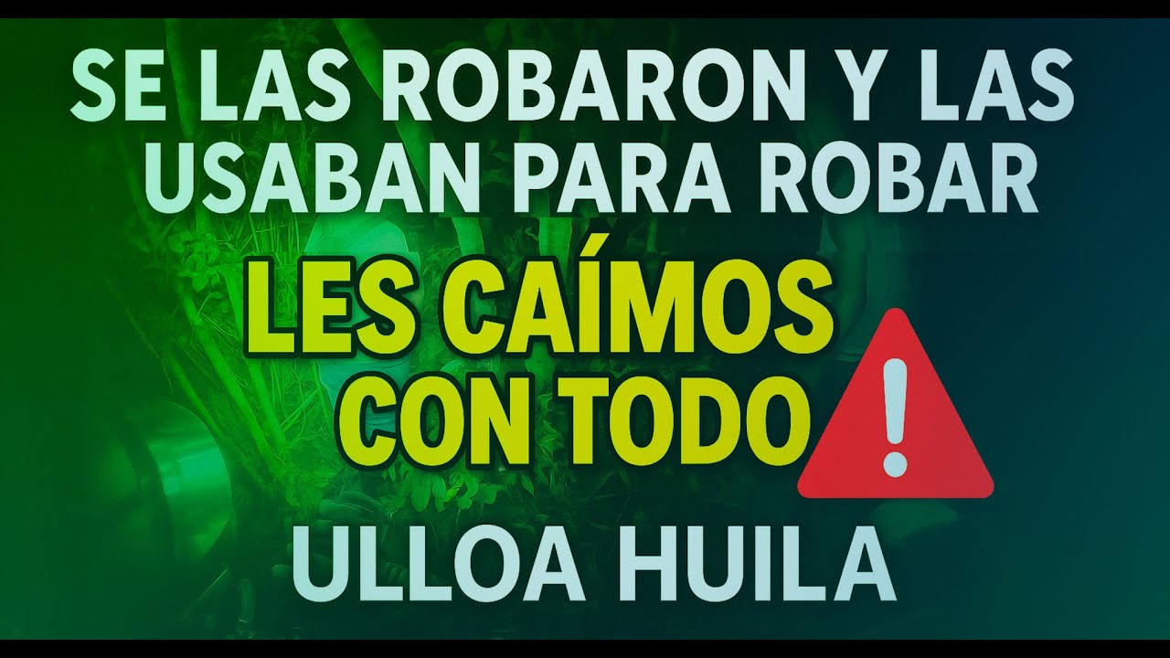 LAS USABAN PARA ROBAR Y LES CAÍMOS CON TODO