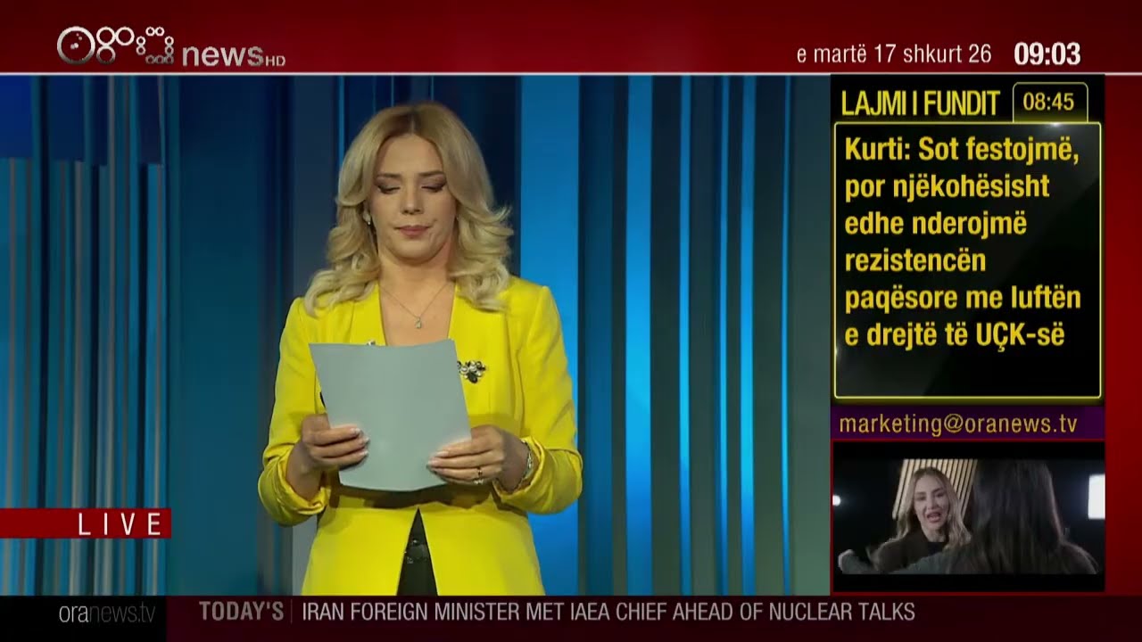 Edicioni informativ - 17 Shkurt 2026 - Ora 09:00 - Ora News