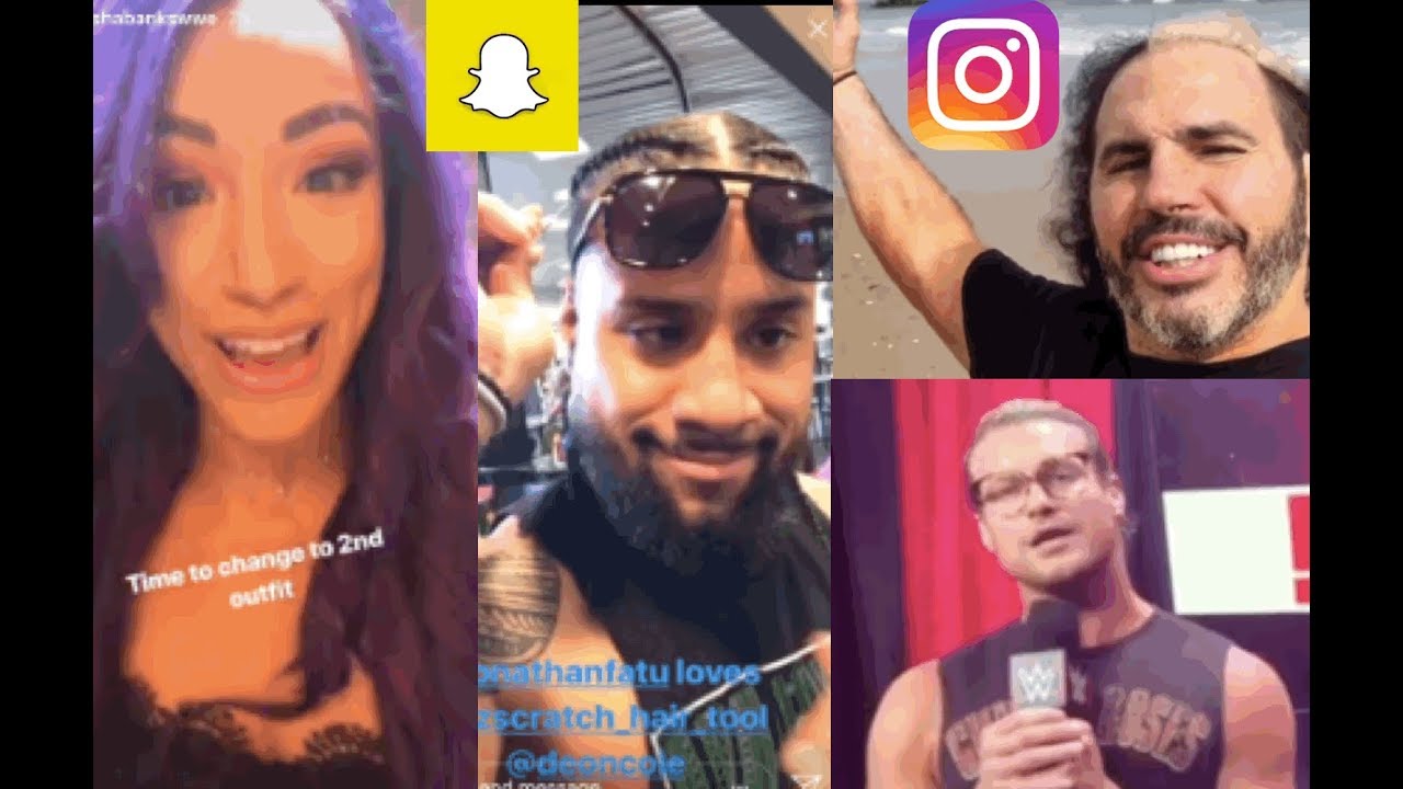 WWE Snapchat/Instagram ft. Sasha Banks, The Usos, Matt Hardy, Becky Lynch, Dolph Ziggler n MORE