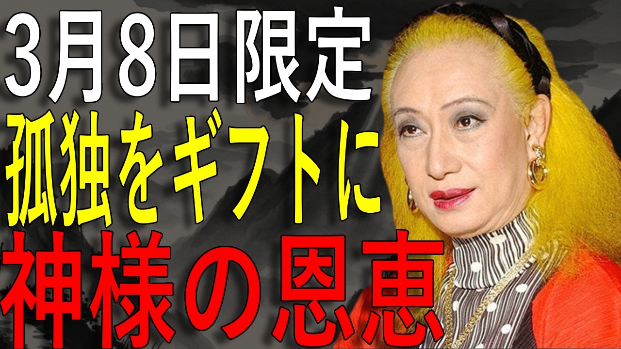【美輪明宏】3月8日は神様の恩恵が降り注ぐ「天恩日」。50代からの孤独を癒す、たった一つの魂の法則