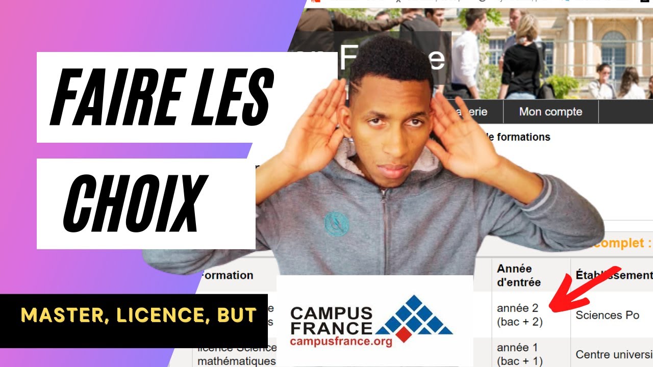 Campus France : Comment Choisir facilement les universités ? Faire les choix Campus France