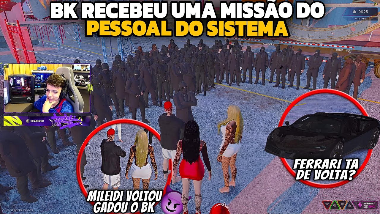 BKINHO SE ENCONTRO COM O PESSOAL DO SISTEMA | MILEIDE VOLTOU E GADOU O BKINHO | MISSÃO DA FERRARI!