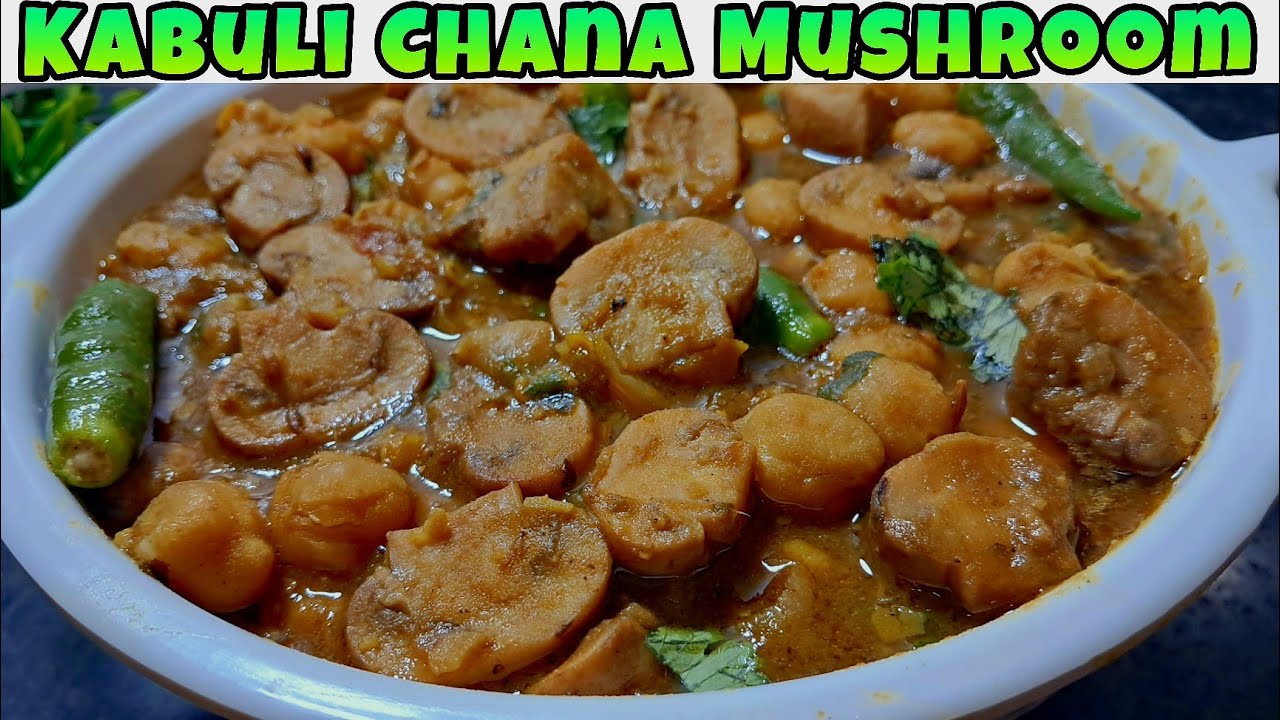 Protein & Calcium Rich Curry For Weight Loss | Kabuli Chana Mushroom Curry | Mushroom Chana Masala