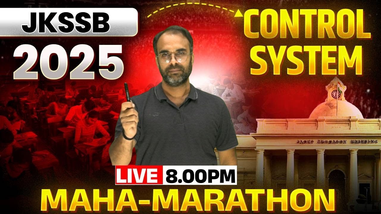 JKSSB JE 2025 | Control System | MAHA-MARATHON❤️  | #jkssbje  #sureshsir