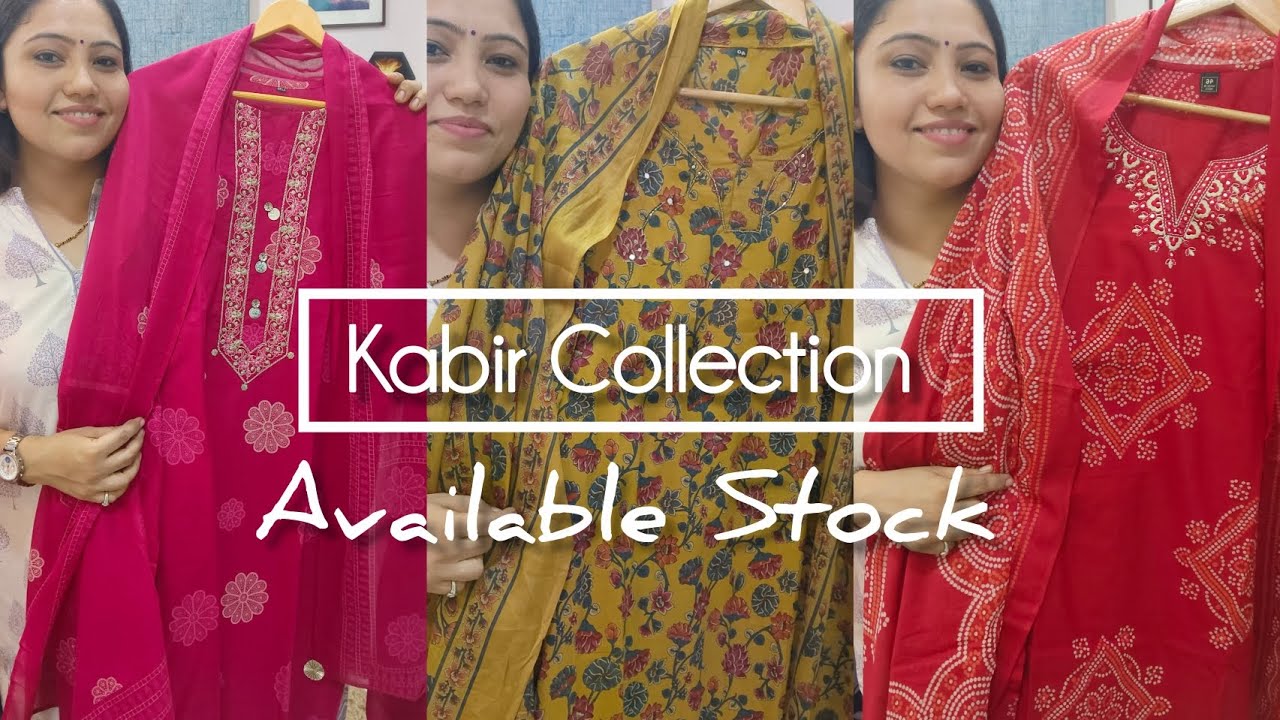 Available Stock- Kabir Collection brings Kurta Set and Duppata Set in Cotton/Rayon/Roman Silk.