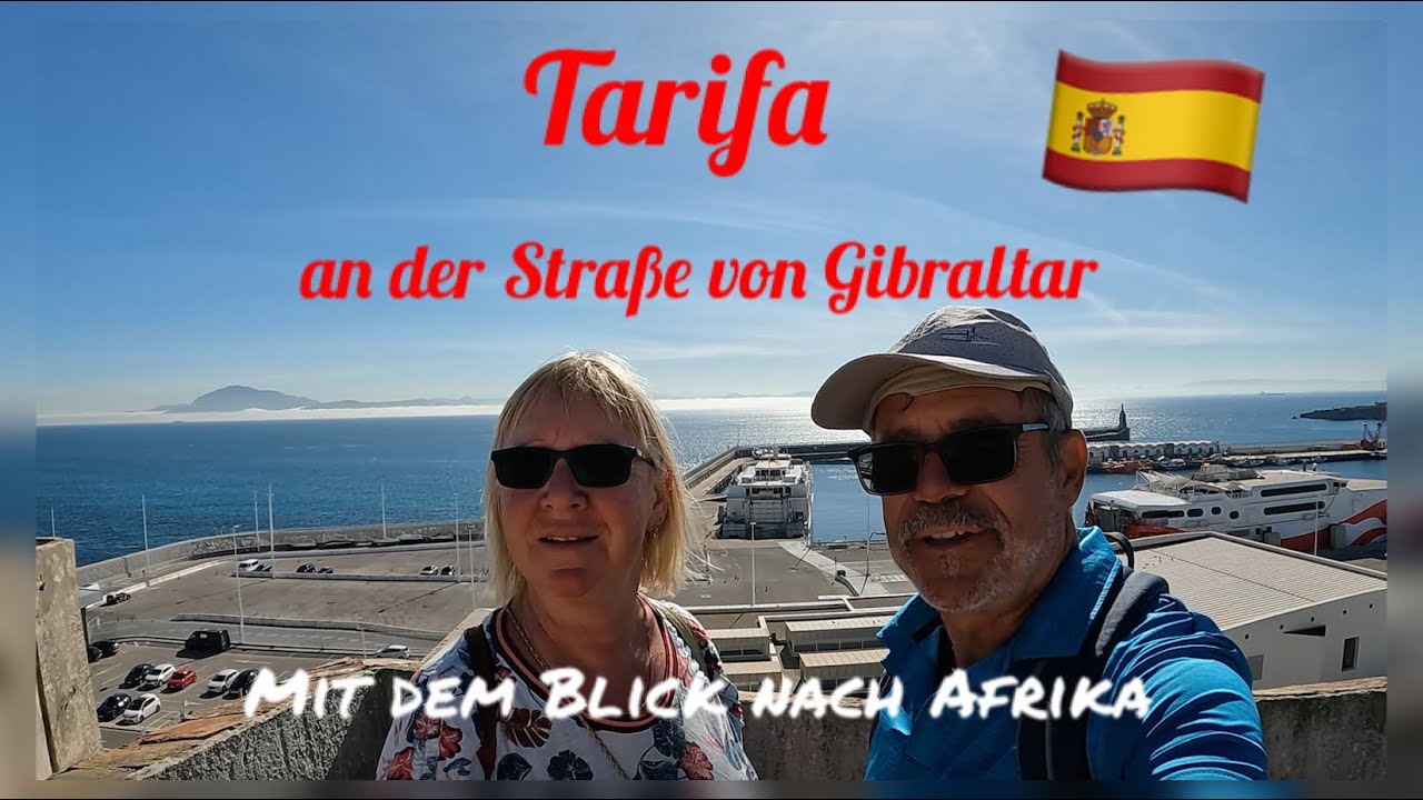 Tarifa an der Straße von Gibraltar mit dem Blick nach Afrika