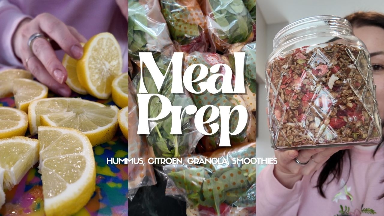 Mealprep voor de vriezer - granola, hummus, citroenen, smoothies | Beautygloss
