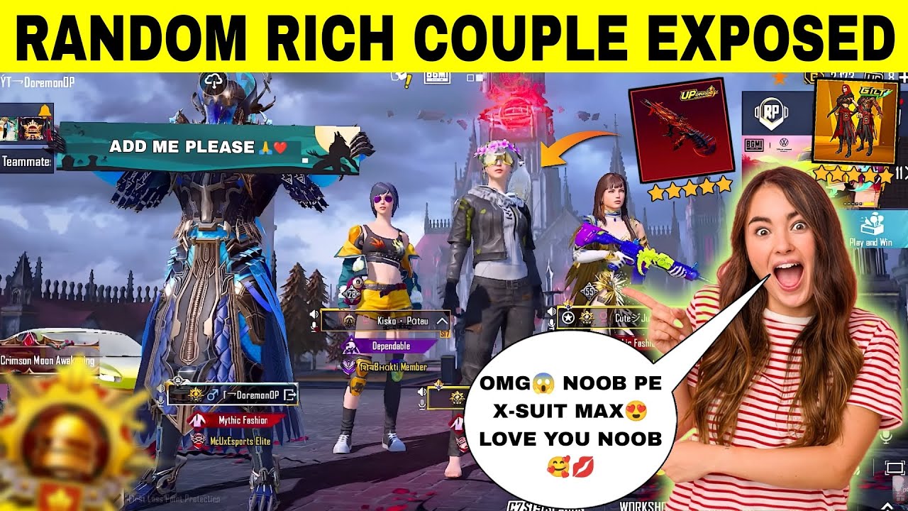 RANDOM COUPLE EXPOSED🤯 THEY CHALLENGE ME SHOCKED😱AFTER SEEING MY GAMEPLAY & INVENTORY 🔥❤️