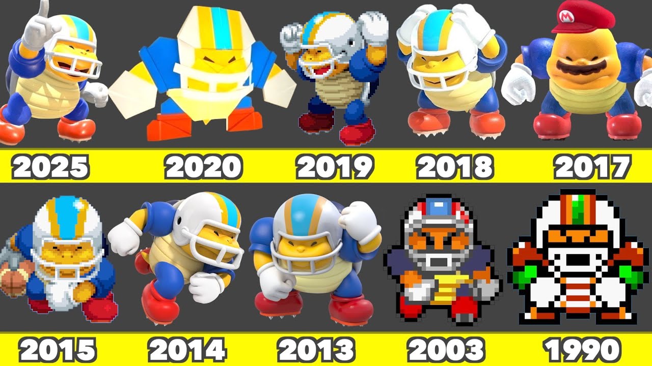 Evolution of Chargin' Chuck Game Graphics In Nintendo Games (1990-2025)