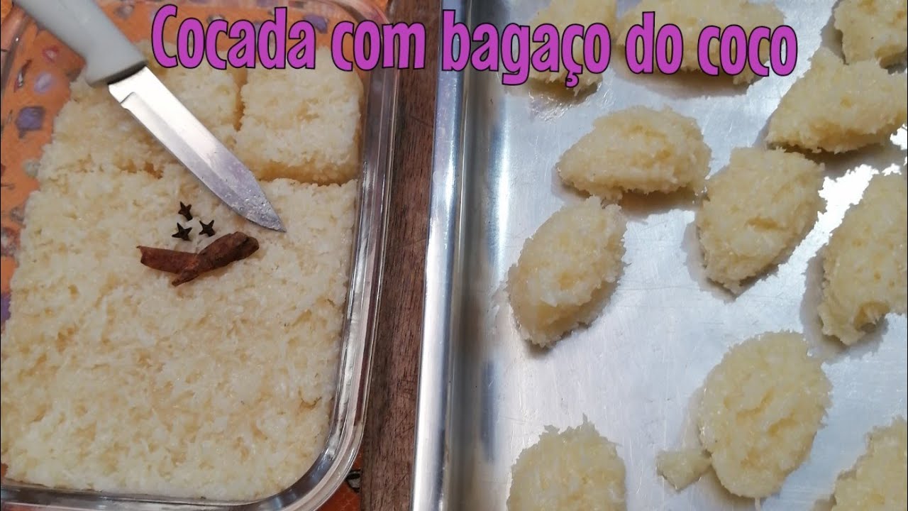 Cocada Simples com apenas 3 ingredientes - Aproveitando o bagaço do coco