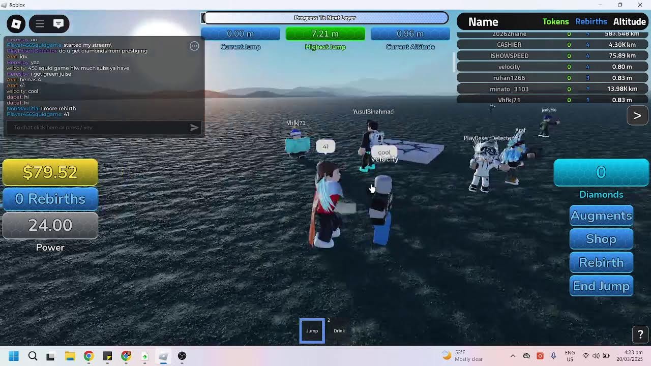 How High Can You Jump? roblox game pls join.