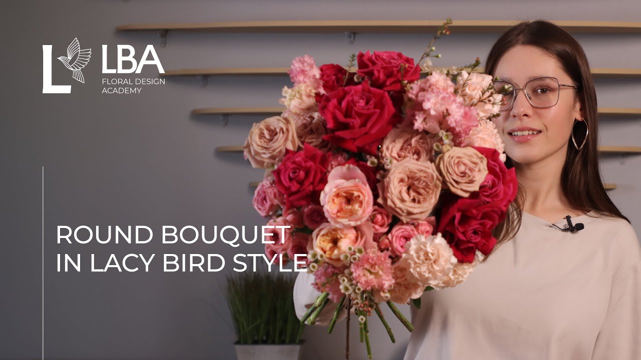HOW TO MAKE ROUND BOUQUET IN LACY BIRD STYLE | LBA TUTORIAL