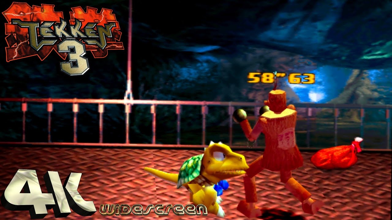 Tekken 3 | Tekken Force | Gon | PS1[Duckstation] wide-screen 4k Gameplay.