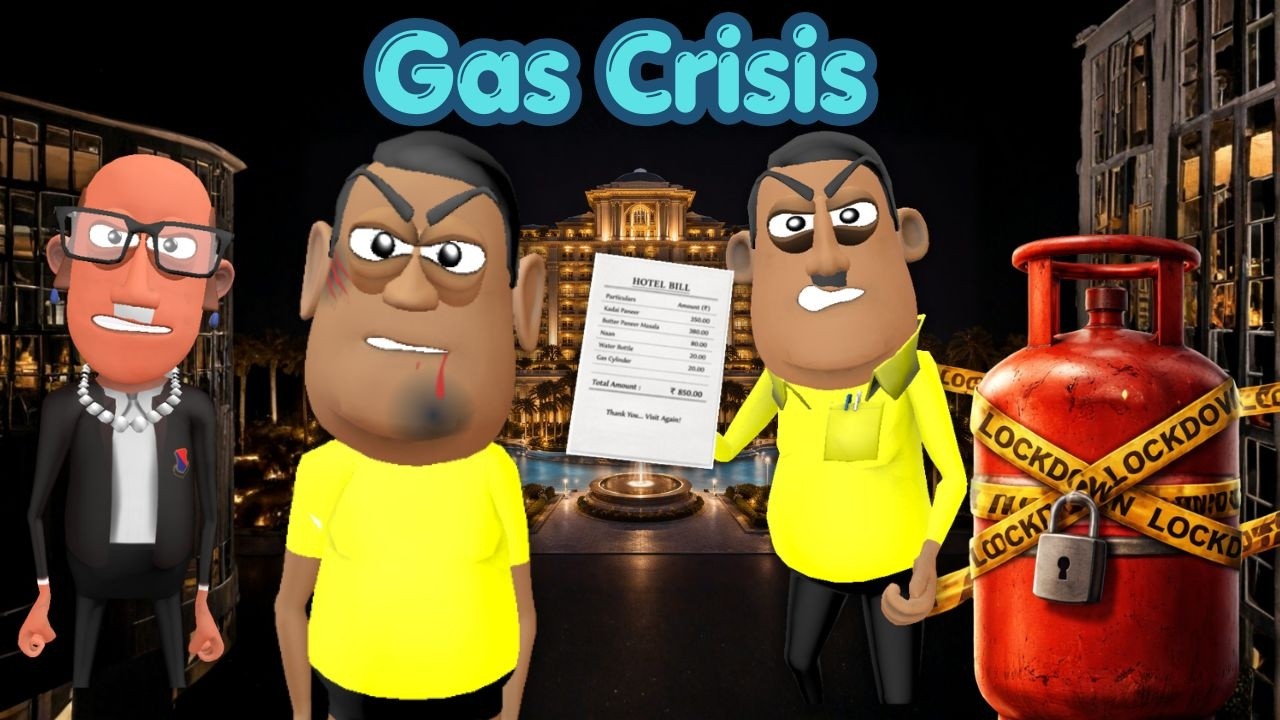 MY JOKE OF - Gas Cylinder Crisis ( गैस सिलिंडर ) - Kaddu Joke | Kala Kaddu Comedy, Gora Kaddu Comedy