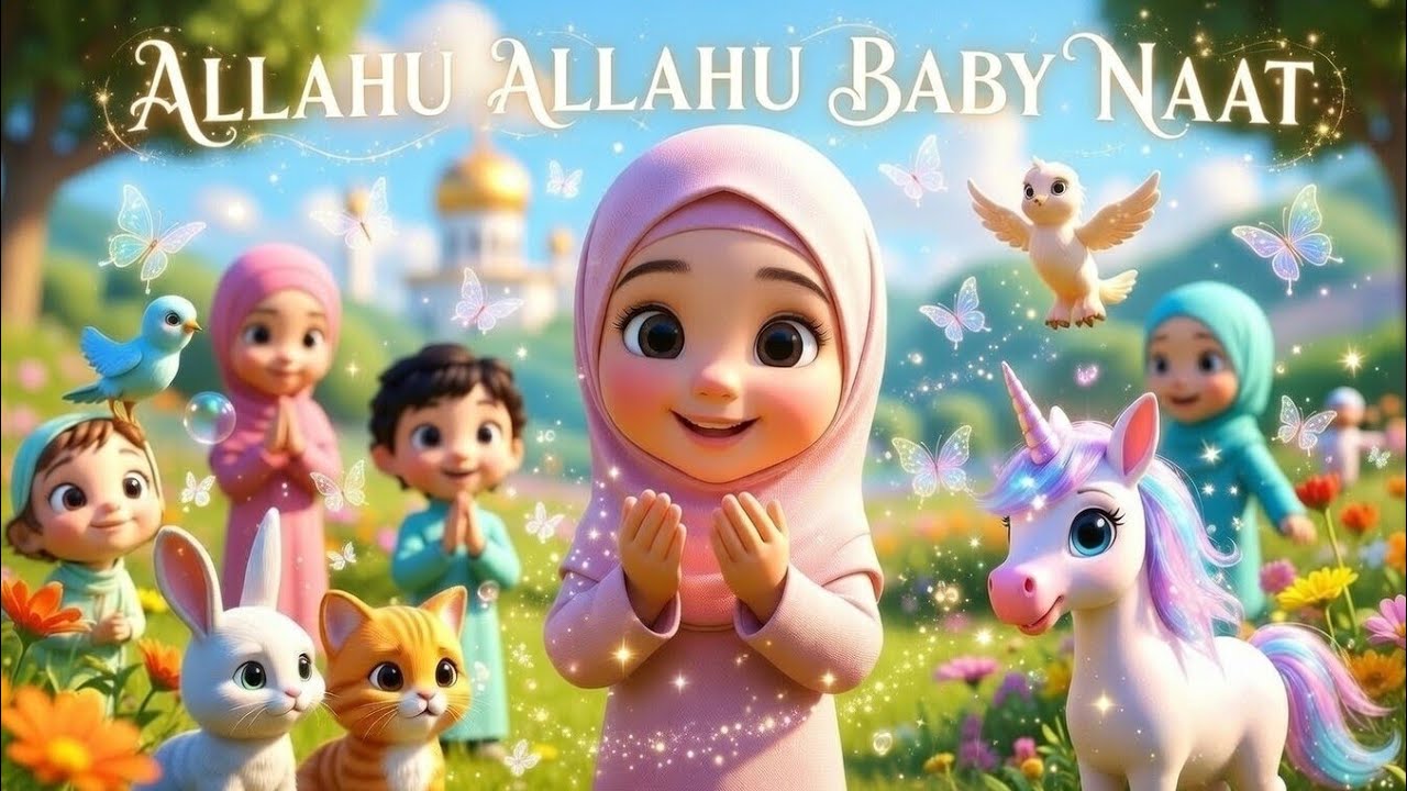 👶👼ALLAHU ALLAHU Baby Naat |🕊️ Allah Hoo| Sweet Islamic Lori for Muslim Kids|अल्लाहु अल्लाहु बेबी नात