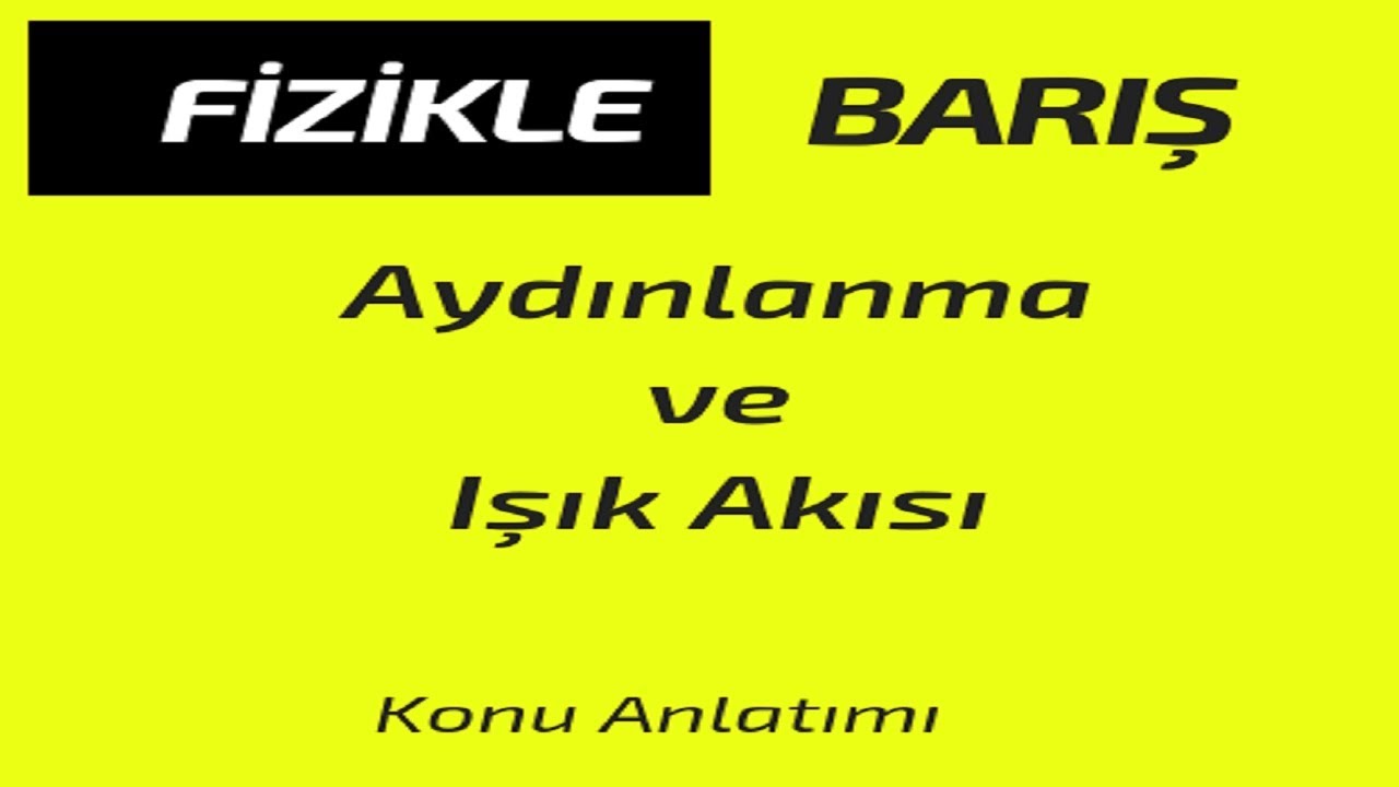 AYDINLANMA KONU ANLATIMI (OPTİK KONU ANLATIMI VE SORU ÇÖZÜMÜ)