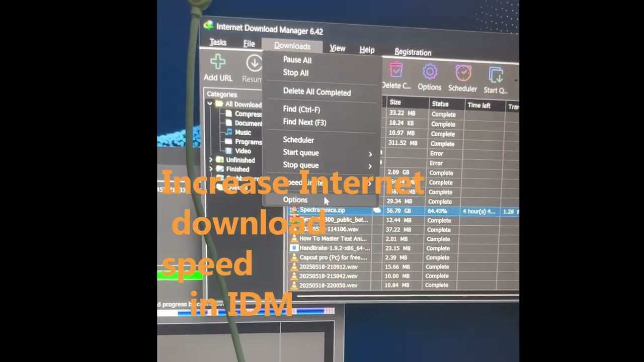 Increase Internet Speed in IDM