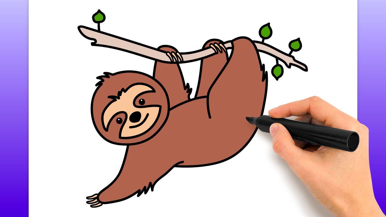 Cómo Dibujar Un Perezoso | Fácil Tutorial De Dibujo Paso A Paso