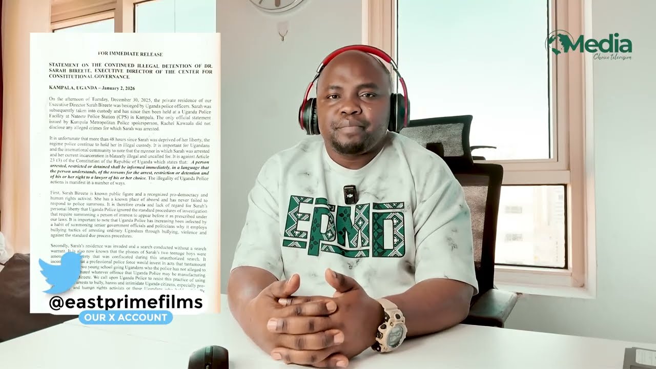 Okukwata Dr. Sarah Bireete Kizadde Obuzibu. Ebbaluwa Namutayiika Ekanze Nnakyemalira.