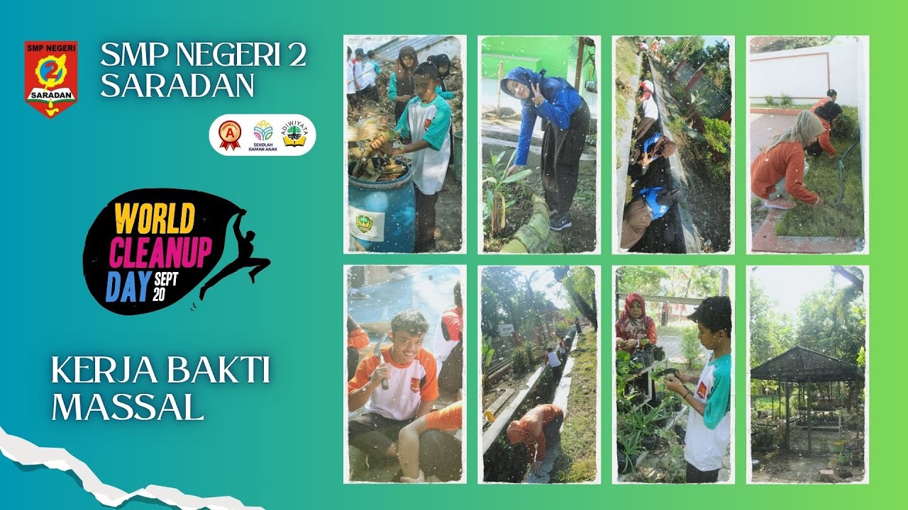 WORLD CLEANUP DAY 25 SMPN 2 SARADAN
