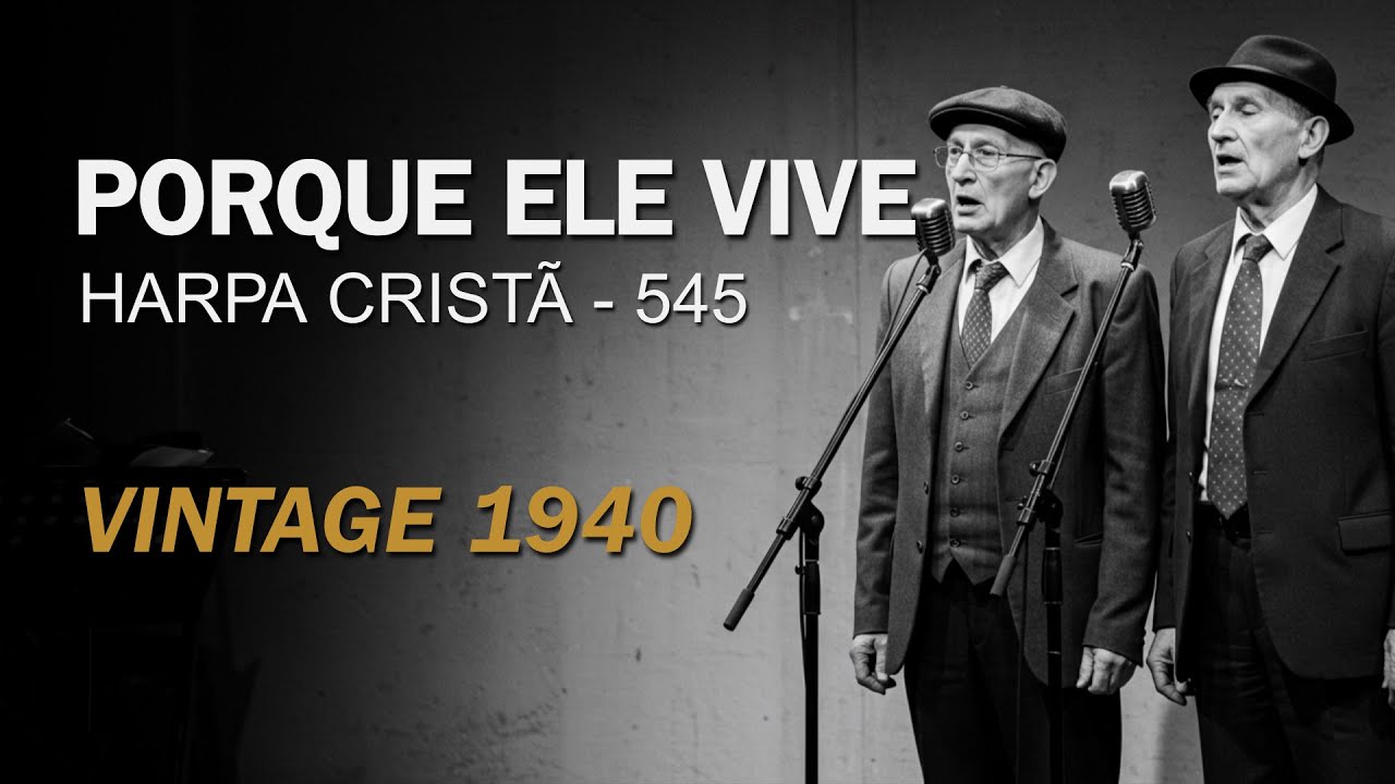 Porque Ele Vive – Harpa Cristã  Nº 545 – Vintage 1940 (com letra)