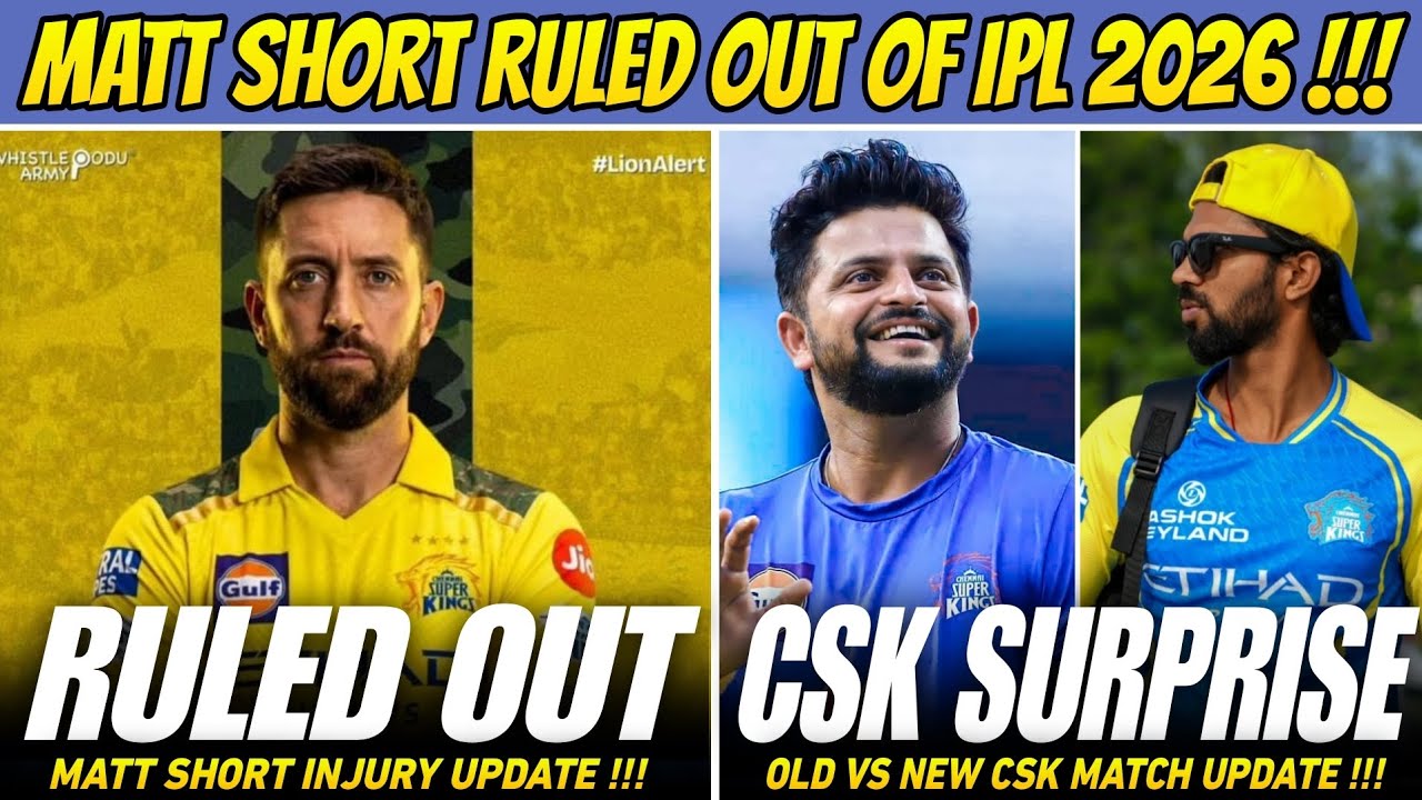 Мэтт Шорт исключен из состава на IPL 2026! Большой сюрприз от CSK раскрыт!