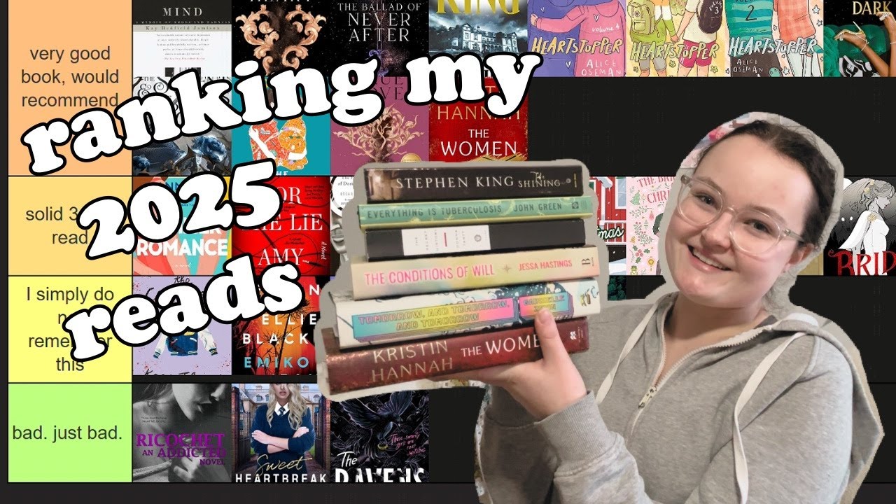 tier ranking all the books I read in 2025 | bookmas!