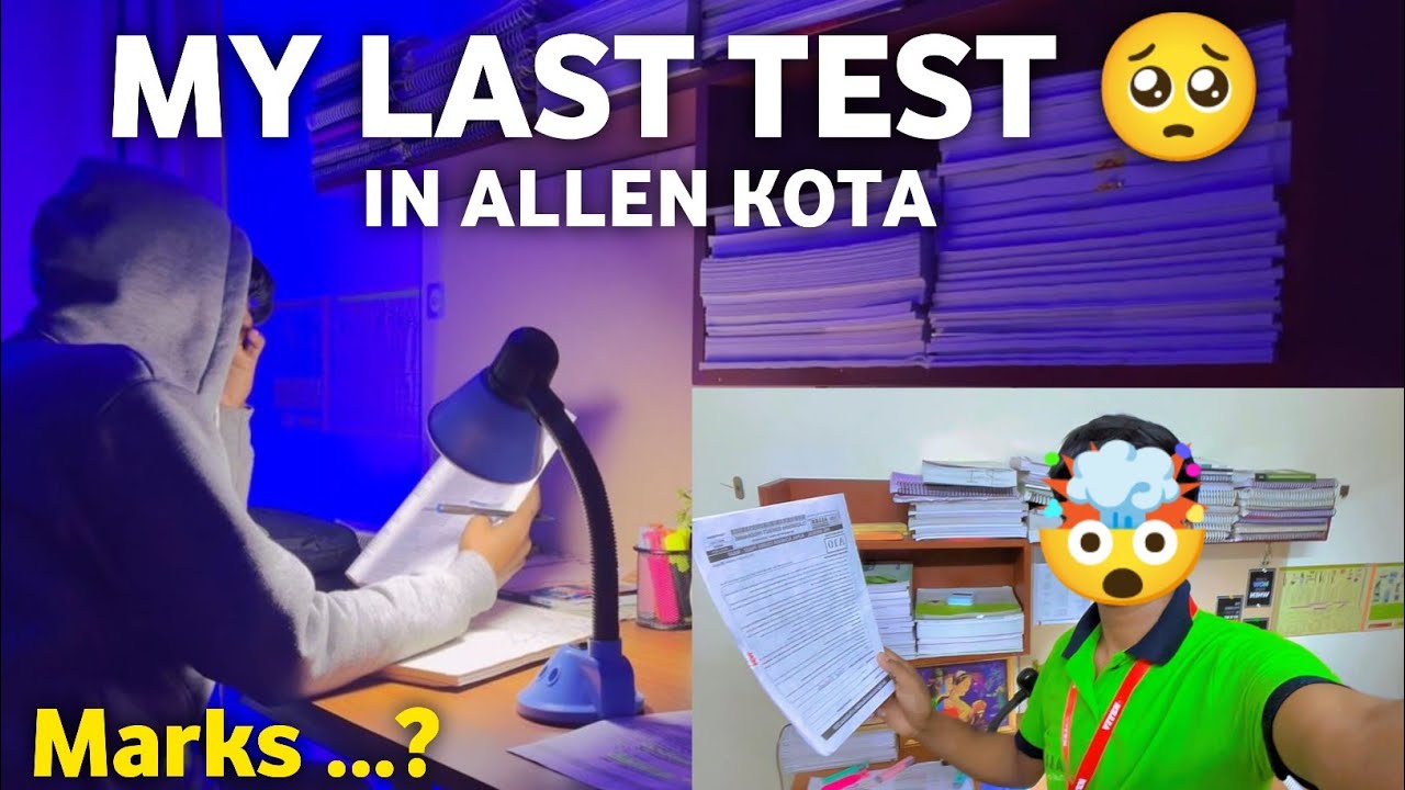 NEET 2026 🥺 MY LAST TEST IN ALLEN KOTA CLASSROOM | TEST MARKS | REVISION STRATEGY | STUDY VLOG NEET 