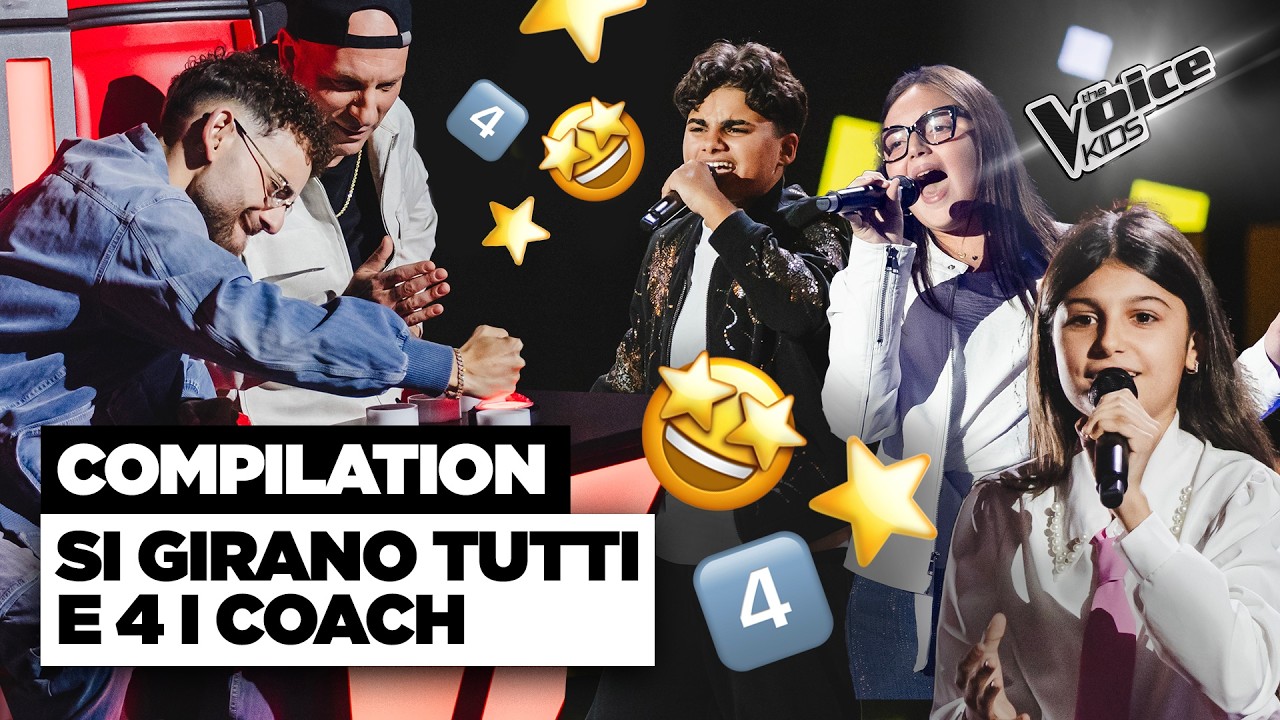 😱 I Coach di The Voice Kids SI GIRANO TUTTI E 4!