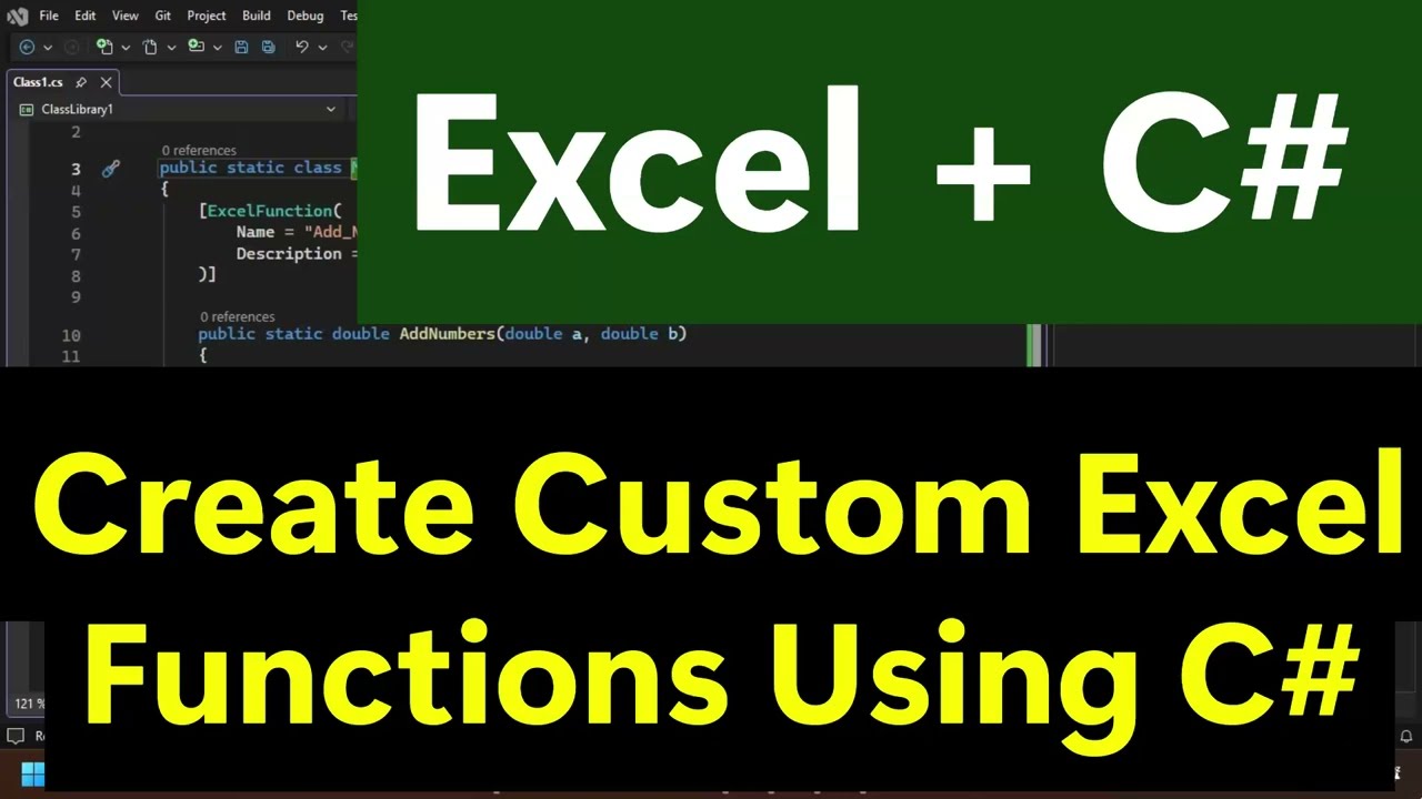 Create Excel Functions in C# Without VBA