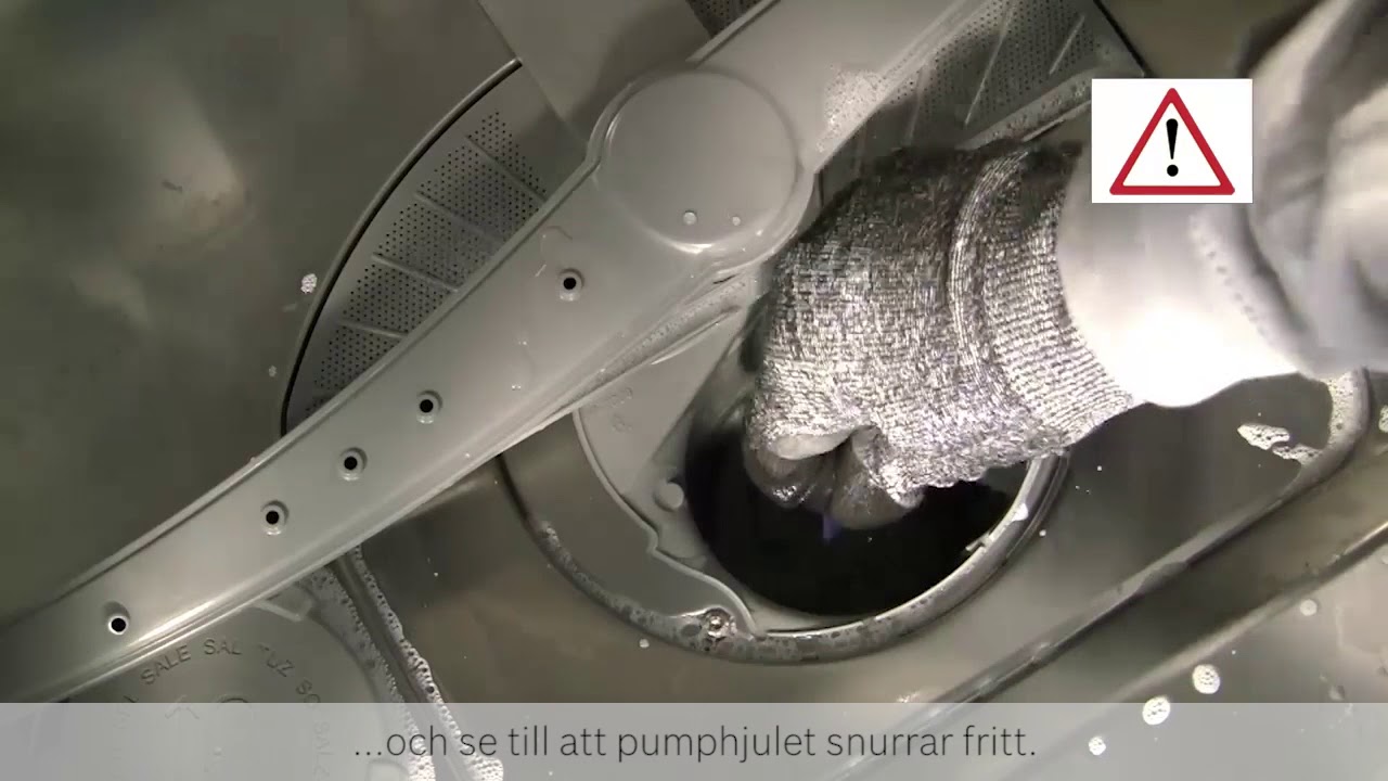 Hur tar jag bort blockeringar i pumpen till diskmaskinen