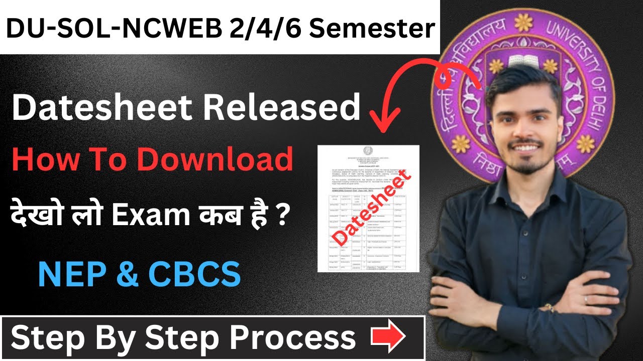 DU SOL 2nd/4th/6th Semester Datesheet Release Exam May June 2025 | How To Download Datesheet 2025