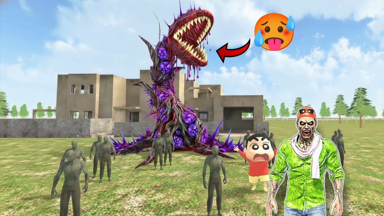 Monster Plant Attack 😱 Zombies vs Shinchan | Indian Theft Aura Simulator Gameplay