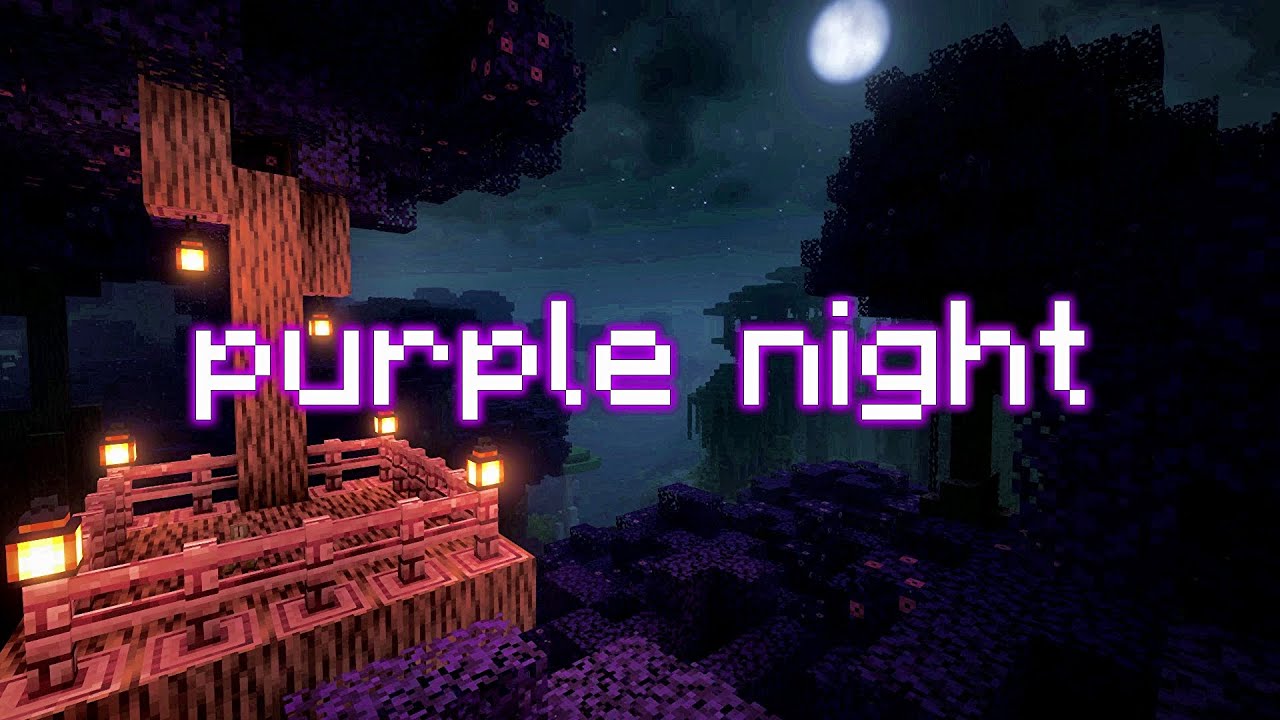 Night in the Purple Forest – 3h Chill Minecraft Music & Ambience
