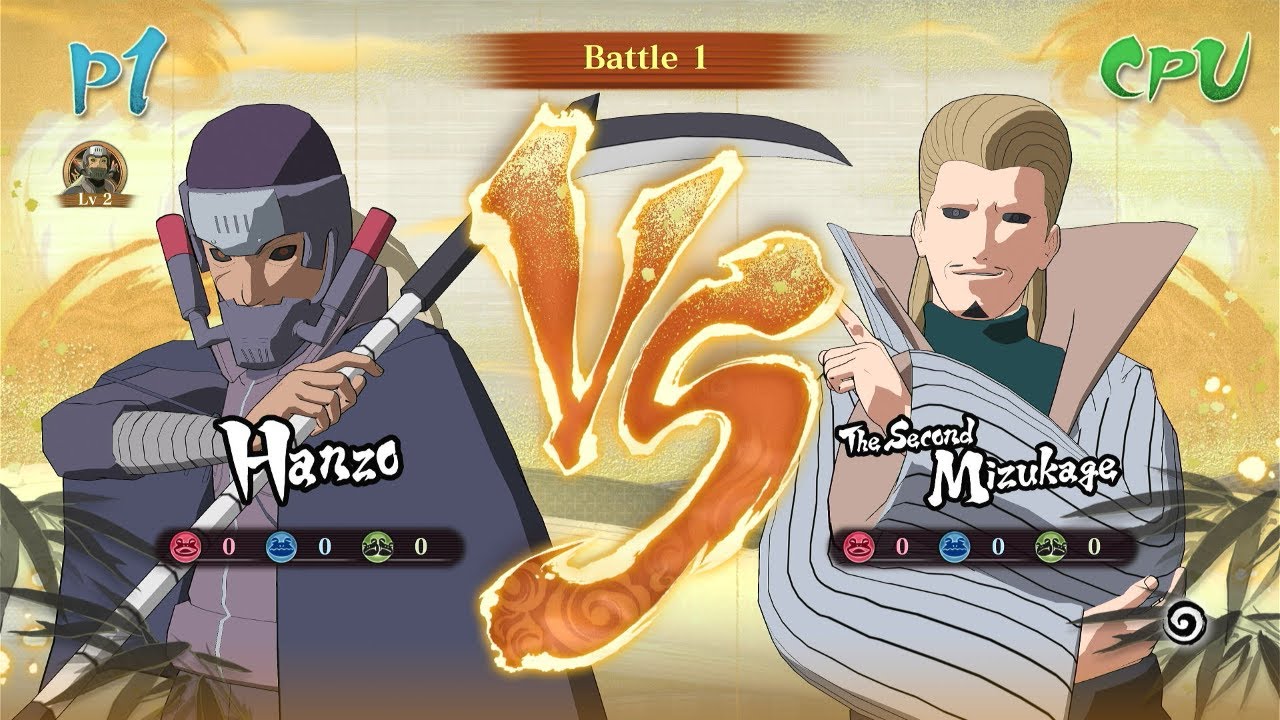 Ninja STORM CONNECTIONS - (1080p 60fps) Hanzo vs The Second Mizukage