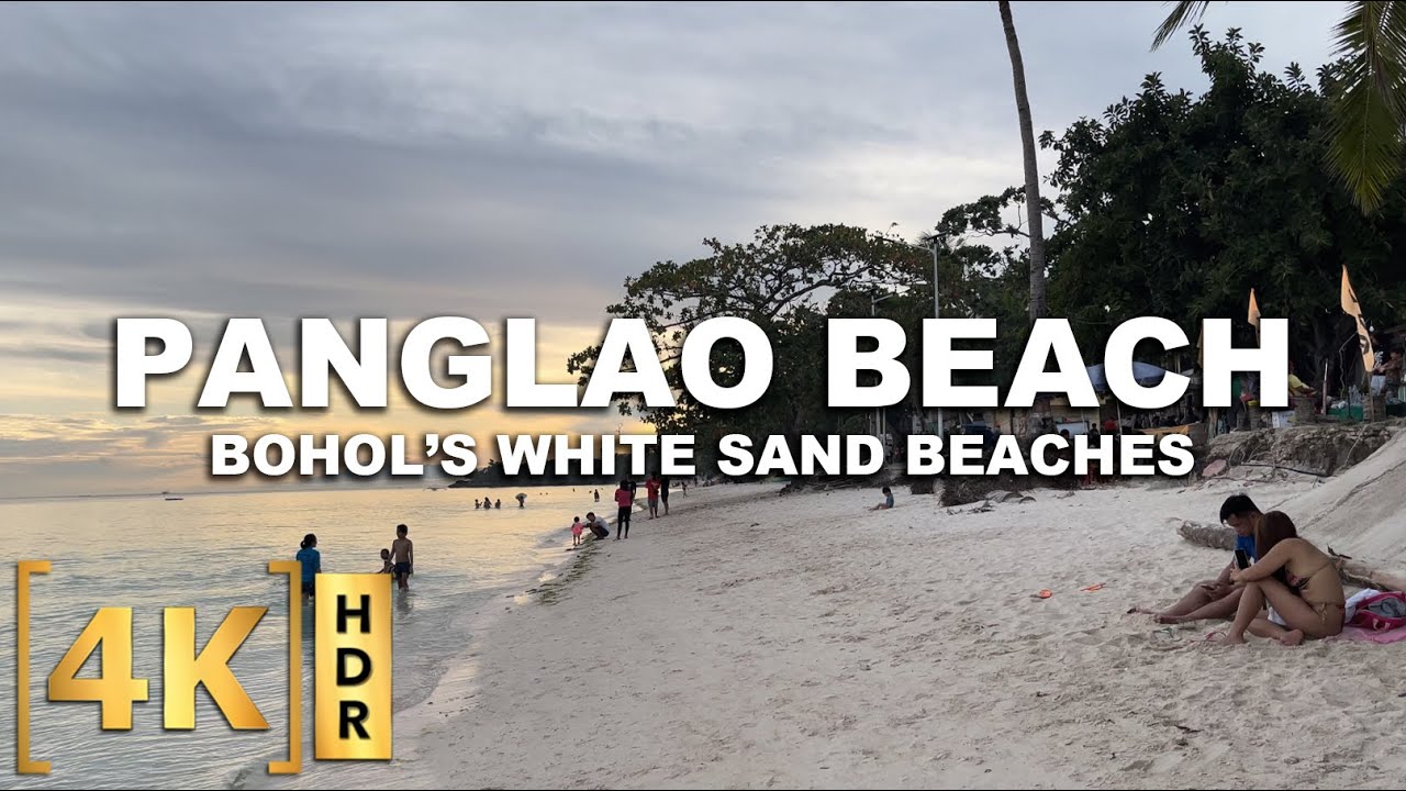 Panglao Beach Walking Tour | Bohol’s White Beach Paradise | 4K HDR | Philippines