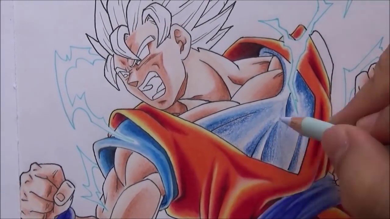 Como dibujar a GOKU SSJ2 vs GOHAN Místico Part 2. Dragon Ball Super Ep 90. How to Draw GOKU vs GOHAN
