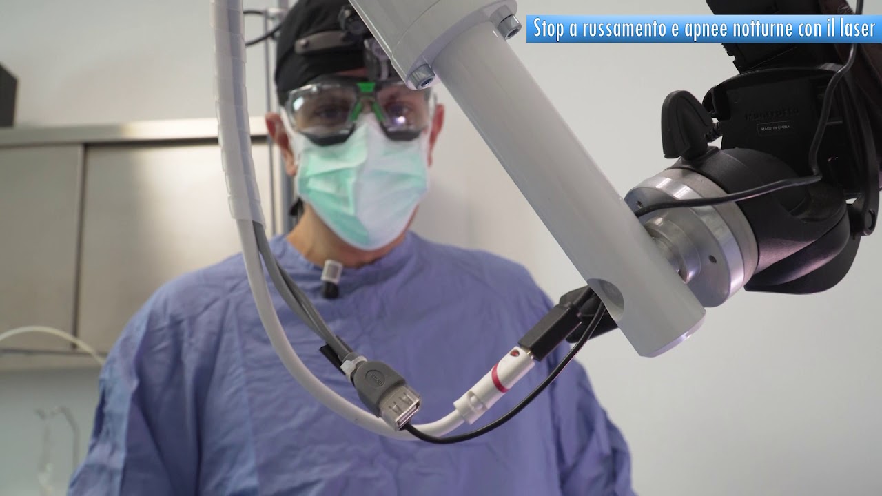 Smettere di russare e fine apnee notturne con l'utilizzo del laser. Operazione  in diretta