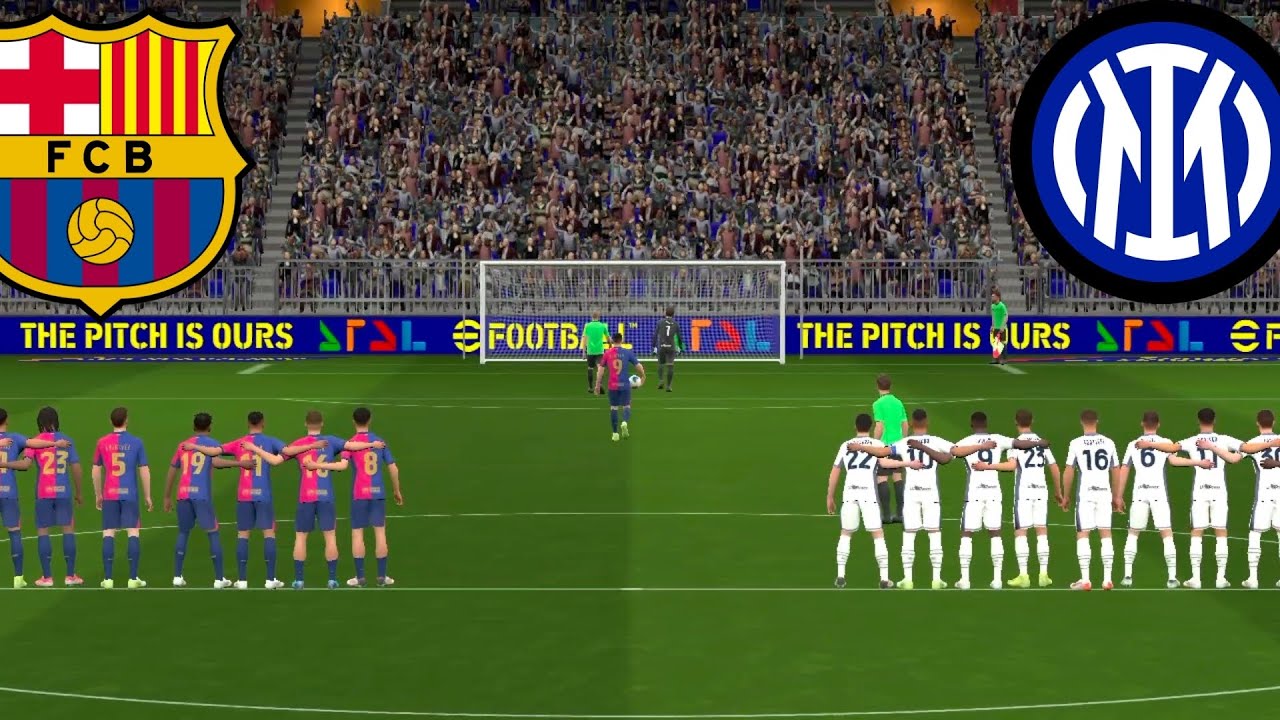 Barcelona vs Inter l UCL Penalty shootout #efootball