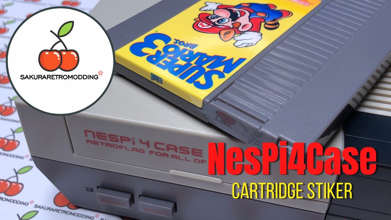 Cartridge Sticker on Retroflag NesPi4Case