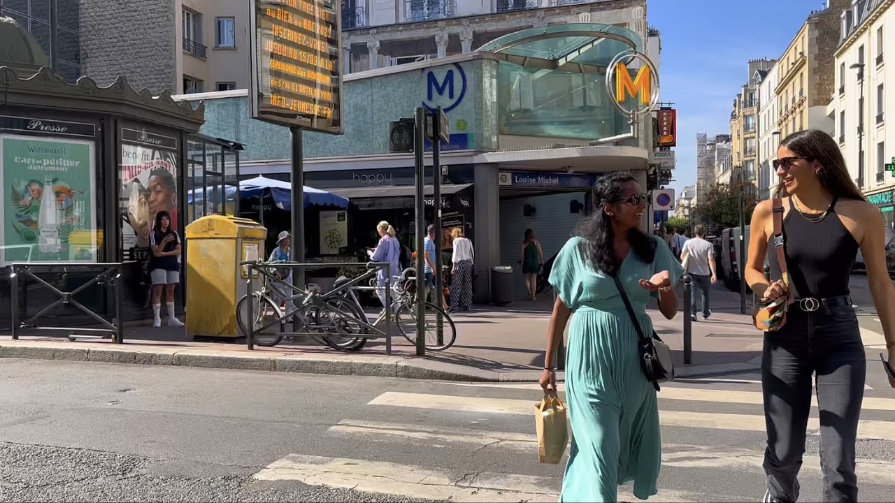 A Short Walk Towards Louise Michel Paris Metro Line 3 Station