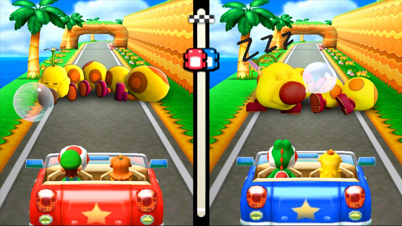 【3dsマリオパーティ100ミニゲームコレクション】ミニゲームヨッシーVsピーチVsルイージVsデイジー(COM最強 たつじん)