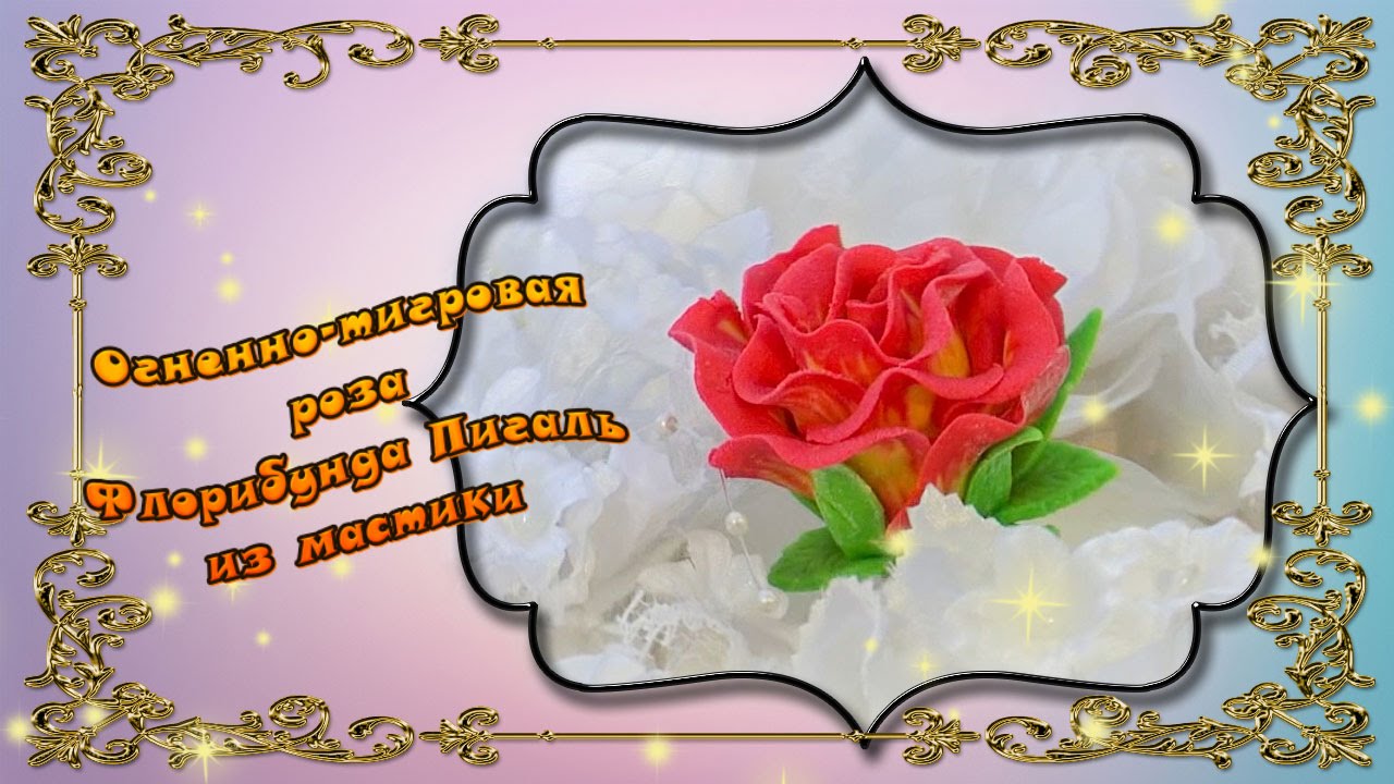 Как сделать из мастики розу Флорибунда Пигаль