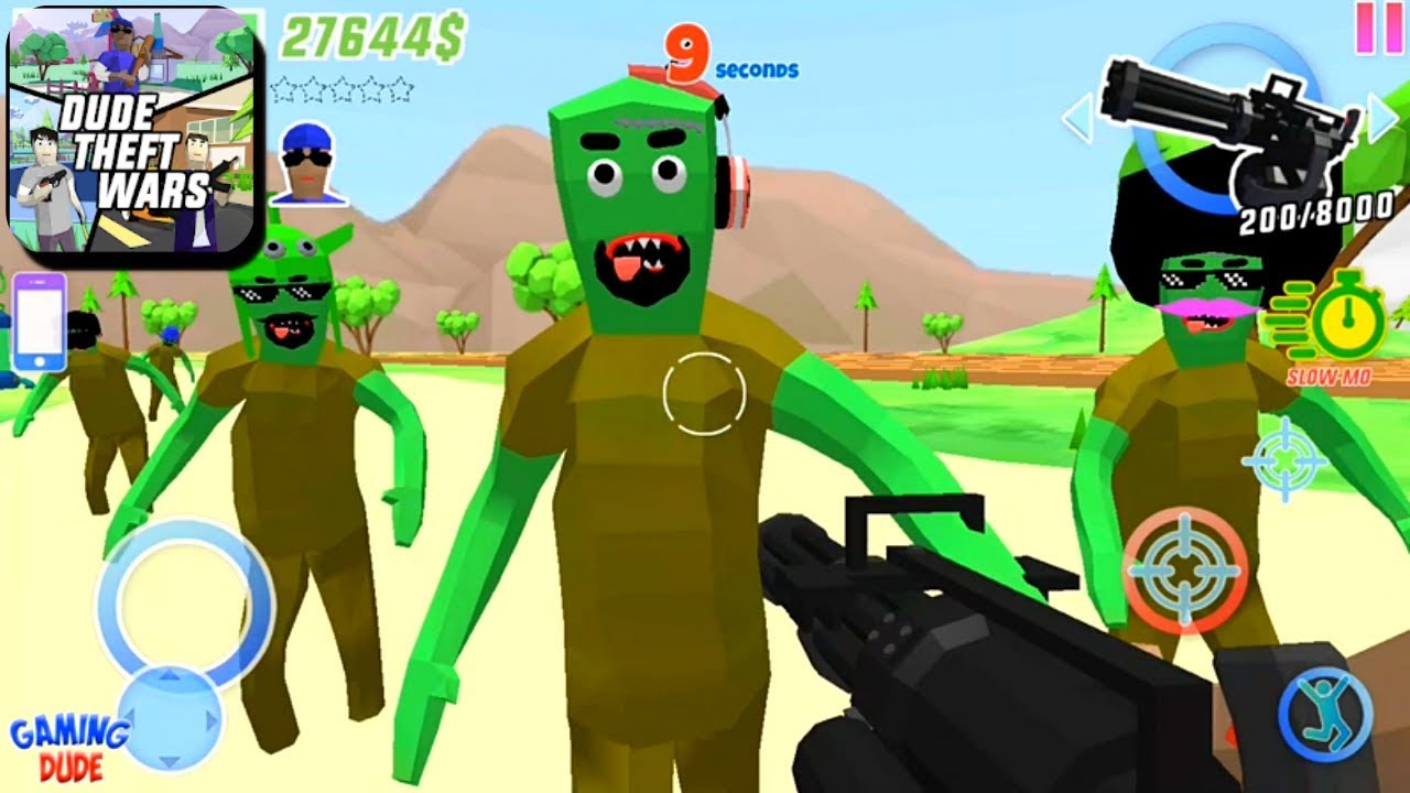Dude Theft Wars: Open World Sandbox Simulator BETA - Zombies Land | Android Gameplay HD