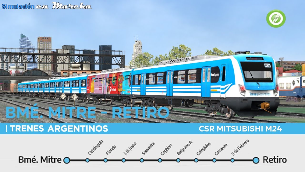 BMÉ. MITRE - RETIRO | Servicio Completo Línea Mitre | MSTS & Open Rails #23