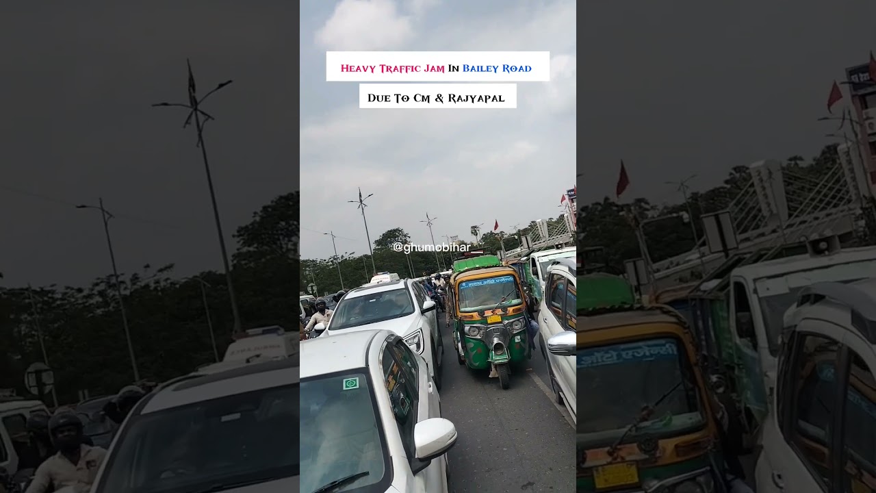 Heavy Traffic Jam In Bailey Road Patna #shorts #traffic #patna