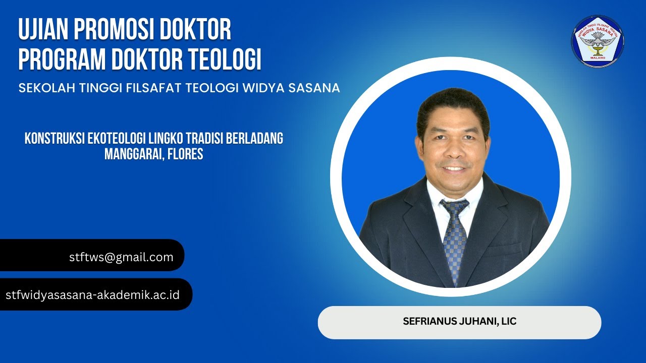 Ujian Terbuka Promosi Doktor Sefrianus Juhani, Lic (1 November 2024)