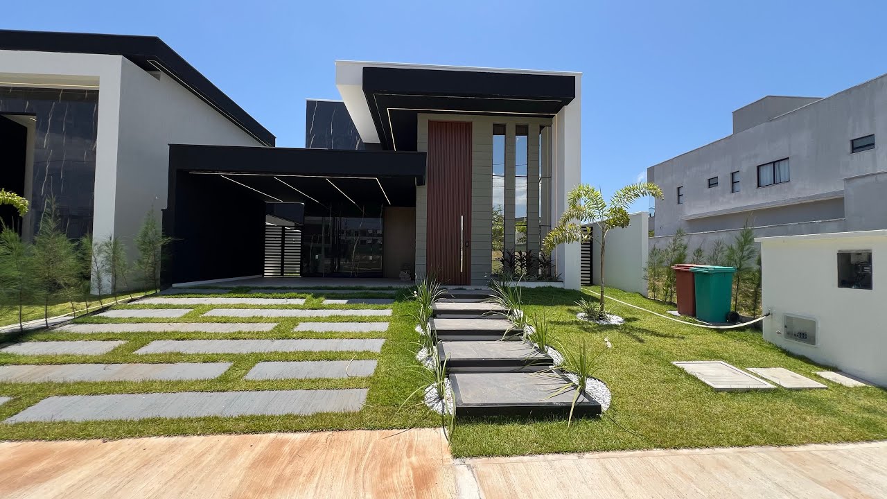 Cidade Alpha Eusébio Ceará: Casa Plana Frente Praça com Piscina Cascata Gourmet e 3 Suítes + DCE